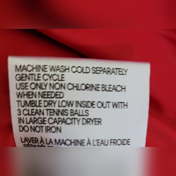 Calvin Klein Red Sleeveless Puffer Vest Jacket With adjustable Hood XL - Picture 8 of 12